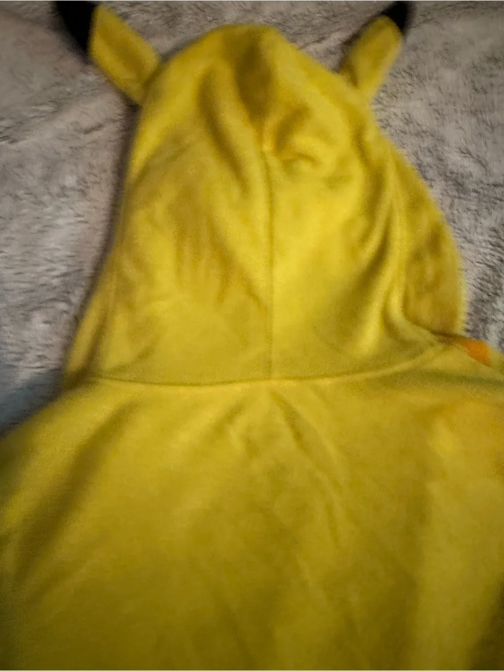 Pokémon/Pikachu print union suit onesie pajamas w/ hood size6/7